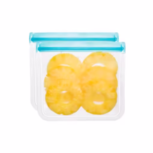 (re)zip Lay-Flat Lunch Size Leakproof Reusable Storage Bag Aqua