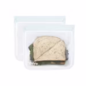 (re)zip Lay-Flat Lunch Size Leakproof Reusable Storage Bag Transp